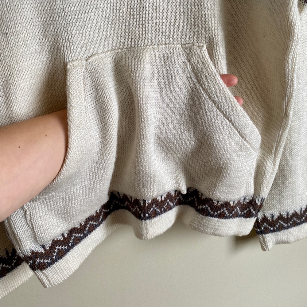 Vintage White Ram | Wool Mohair Blend Collared Button 70s Sweater - Picture 3 of 4